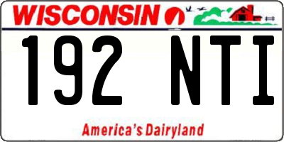 WI license plate 192NTI