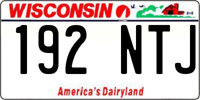 WI license plate 192NTJ