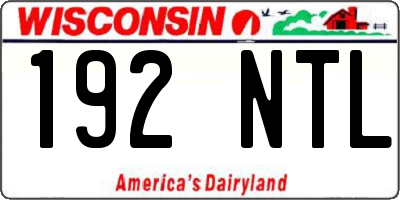 WI license plate 192NTL