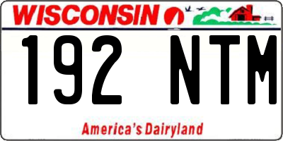 WI license plate 192NTM