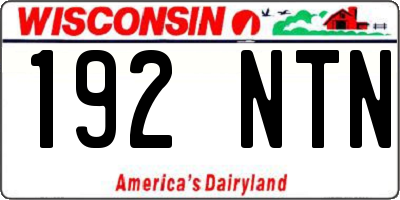 WI license plate 192NTN