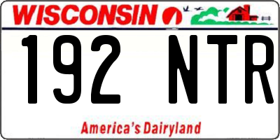 WI license plate 192NTR