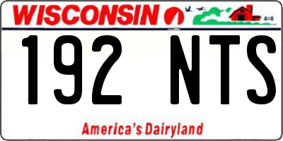 WI license plate 192NTS