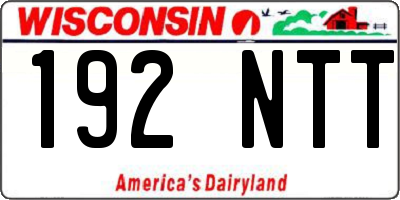 WI license plate 192NTT