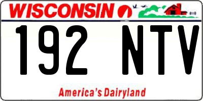 WI license plate 192NTV