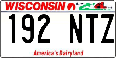 WI license plate 192NTZ