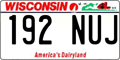 WI license plate 192NUJ