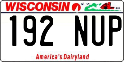 WI license plate 192NUP