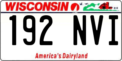 WI license plate 192NVI