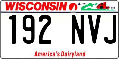 WI license plate 192NVJ