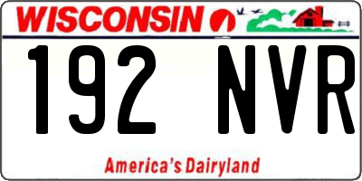 WI license plate 192NVR