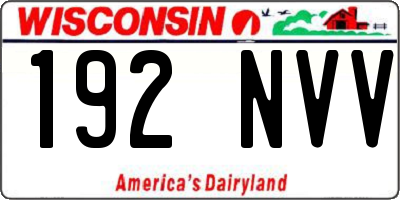 WI license plate 192NVV