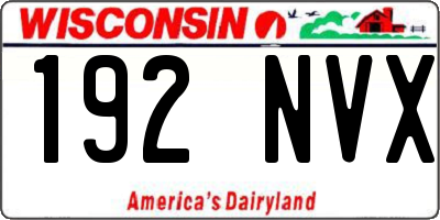WI license plate 192NVX