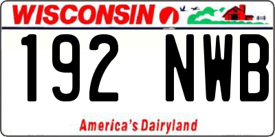 WI license plate 192NWB