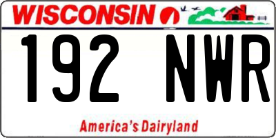 WI license plate 192NWR