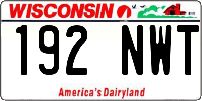 WI license plate 192NWT