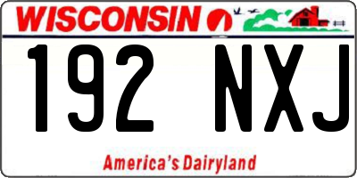 WI license plate 192NXJ