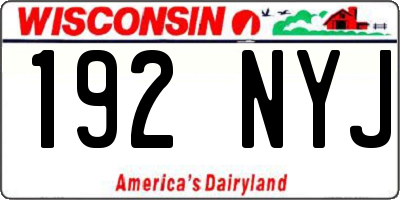 WI license plate 192NYJ