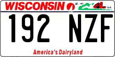 WI license plate 192NZF