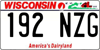 WI license plate 192NZG