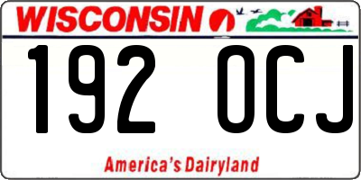 WI license plate 192OCJ