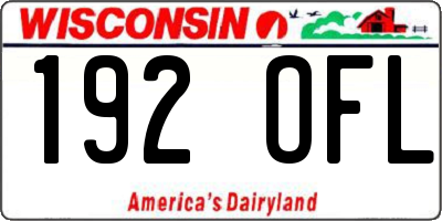 WI license plate 192OFL