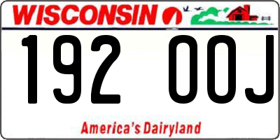 WI license plate 192OOJ