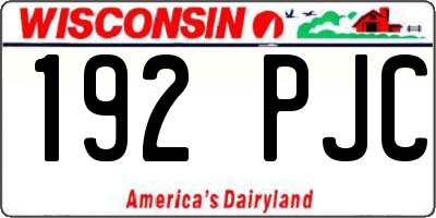 WI license plate 192PJC
