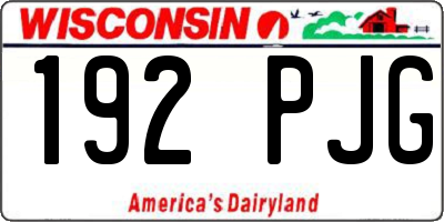 WI license plate 192PJG