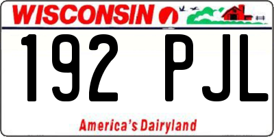 WI license plate 192PJL