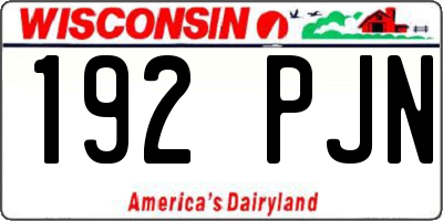 WI license plate 192PJN