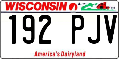 WI license plate 192PJV