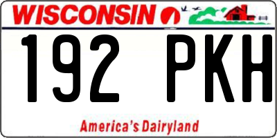 WI license plate 192PKH