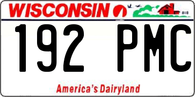 WI license plate 192PMC