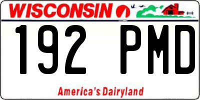 WI license plate 192PMD