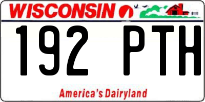 WI license plate 192PTH