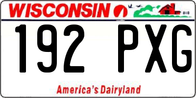 WI license plate 192PXG