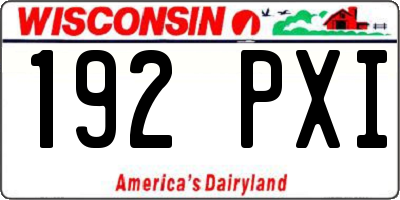 WI license plate 192PXI