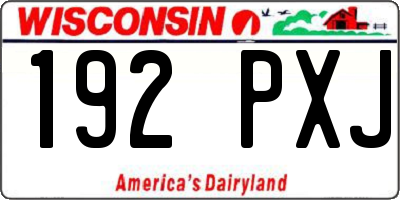 WI license plate 192PXJ