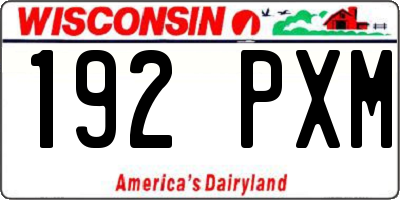 WI license plate 192PXM