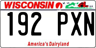 WI license plate 192PXN