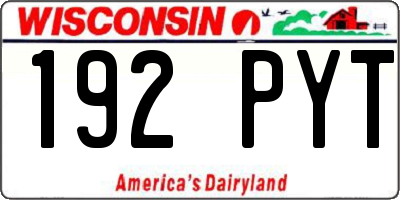 WI license plate 192PYT