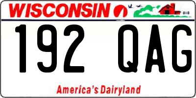 WI license plate 192QAG