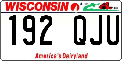 WI license plate 192QJU