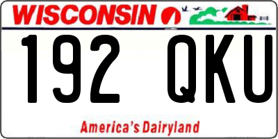 WI license plate 192QKU