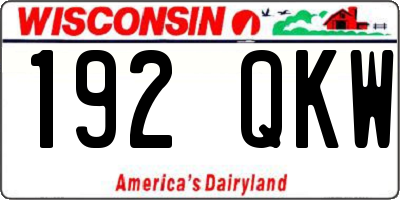 WI license plate 192QKW