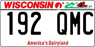 WI license plate 192QMC