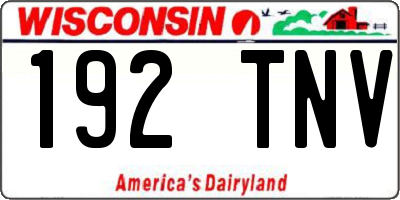 WI license plate 192TNV