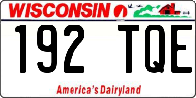 WI license plate 192TQE