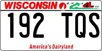 WI license plate 192TQS